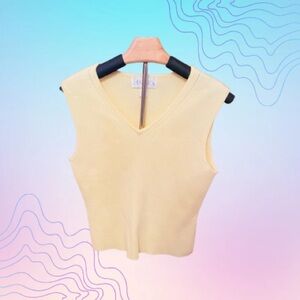 CASUAL CORNER ANNEX Yellow Sweater Vest Women’s Medium